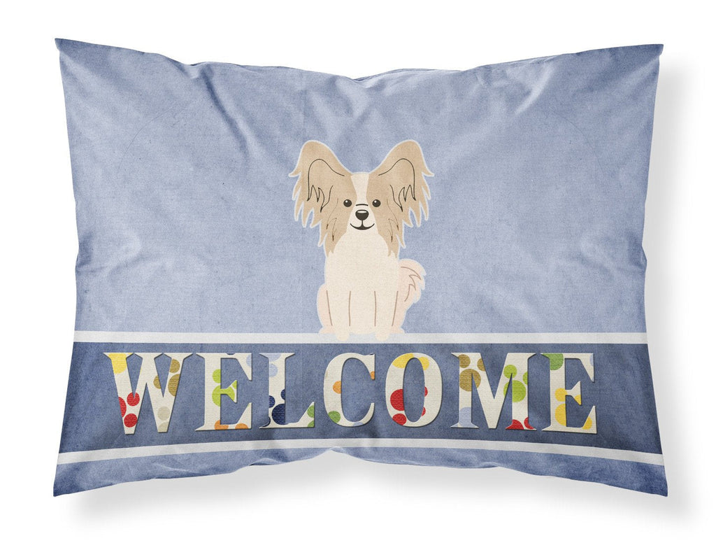 Papillon Sable White Welcome Standard Pillowcase Lightweight Super Soft Easy Care Decorative Artwork Pillowcase, Standard