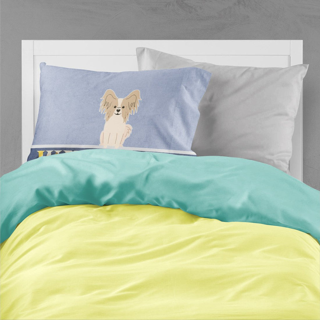 Papillon Sable White Welcome Standard Pillowcase Lightweight Super Soft Easy Care Decorative Artwork Pillowcase, Standard