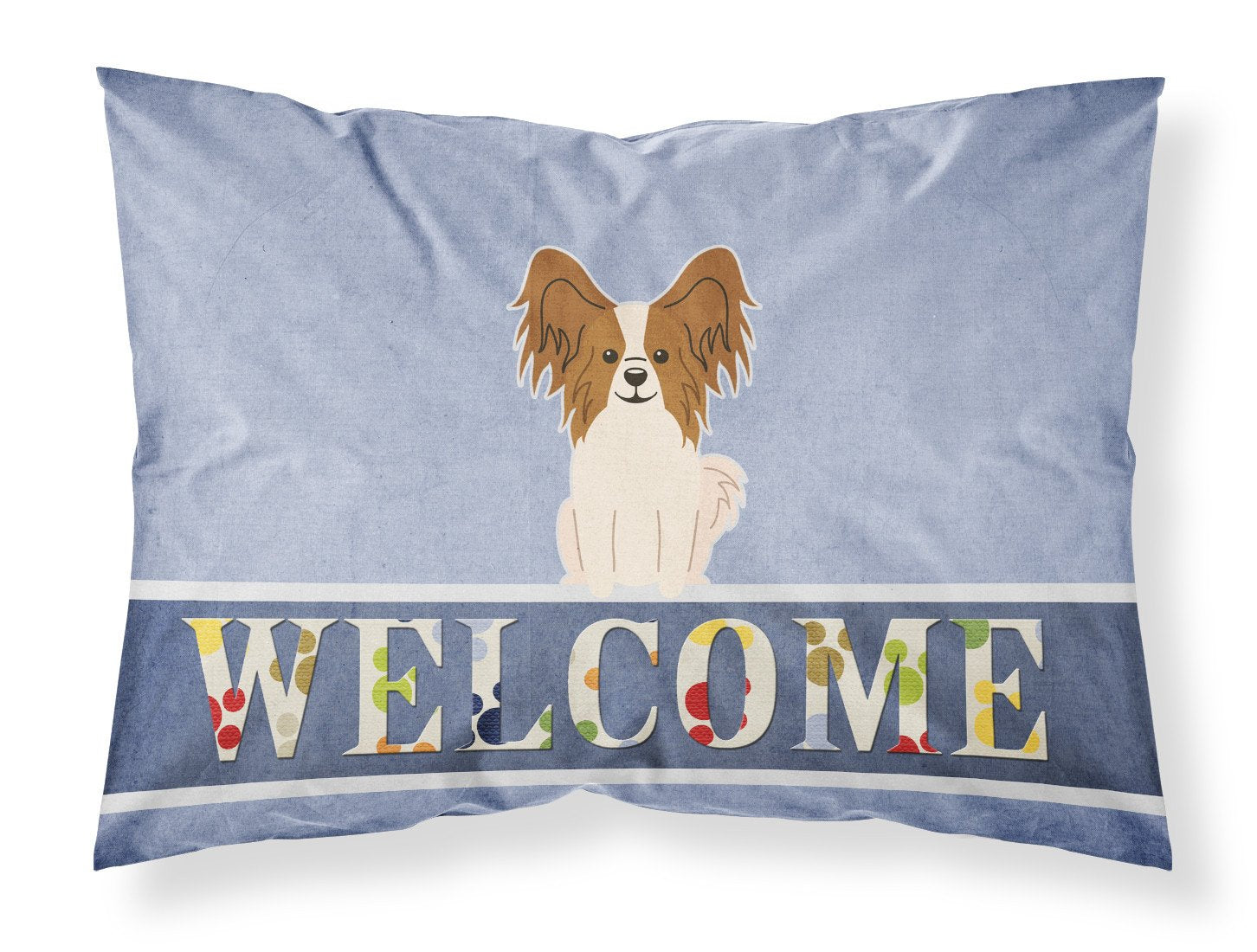 Papillon Red White Welcome Standard Pillowcase Lightweight Super Soft Easy Care Decorative Artwork Pillowcase, Standard