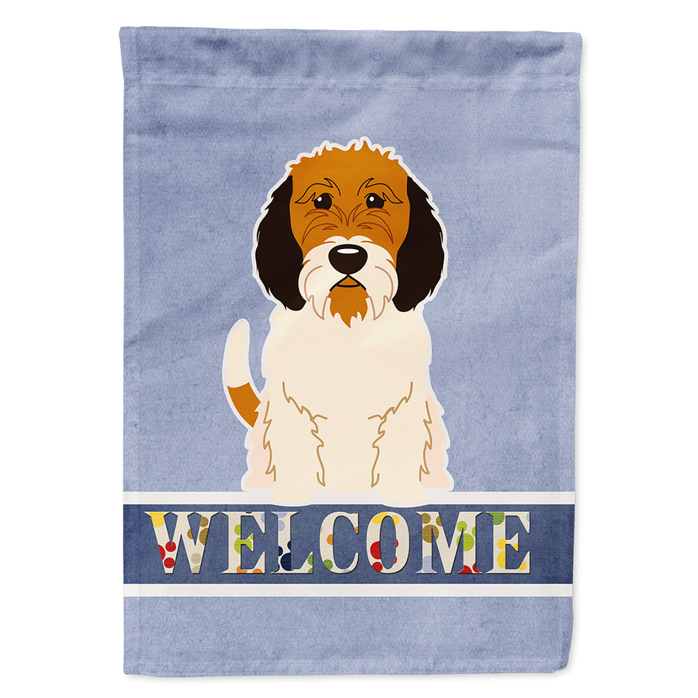 Petit Basset Griffon Veenden Welcome House Flag 28x40 Porch Sleeve Pole Decorative Outside Yard Banner Artwork Wall Hanging, Polyester