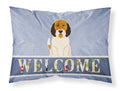 Petit Basset Griffon Veenden Welcome Standard Pillowcase Lightweight Super Soft Easy Care Decorative Artwork Pillowcase, Standard
