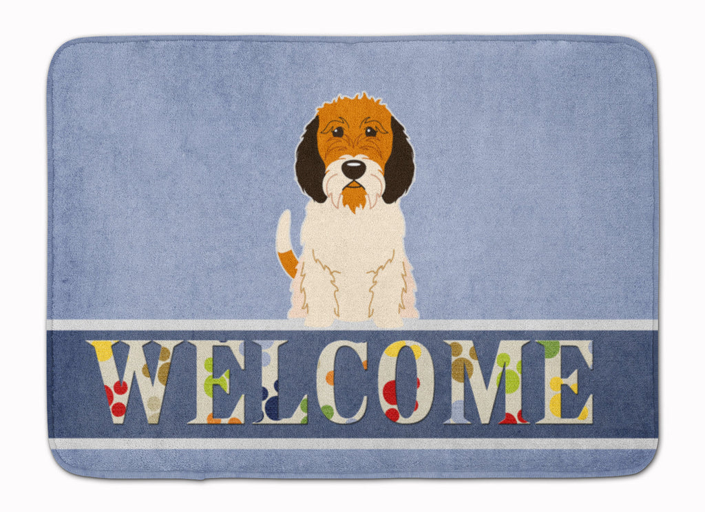 Petit Basset Griffon Veenden Welcome Memory Foam Kitchen Mat Machine Washable Anti-Fatigue Cushion Comfort Bath or Kitchen Rug