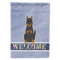 Beauce Shepherd Dog Welcome House Flag 28x40 Porch Sleeve Pole Decorative Outside Yard Banner Artwork Wall Hanging, Polyester