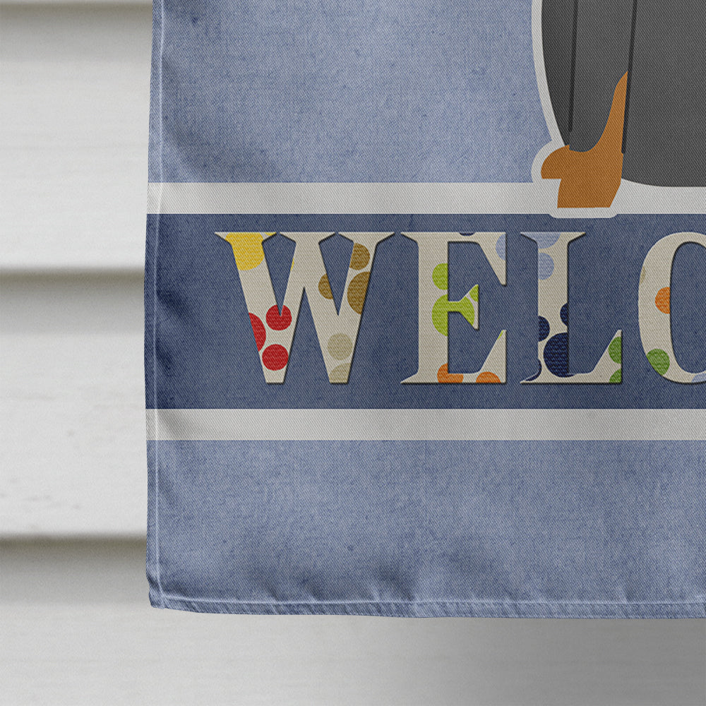 Beauce Shepherd Dog Welcome House Flag 28x40 Porch Sleeve Pole Decorative Outside Yard Banner Artwork Wall Hanging, Polyester