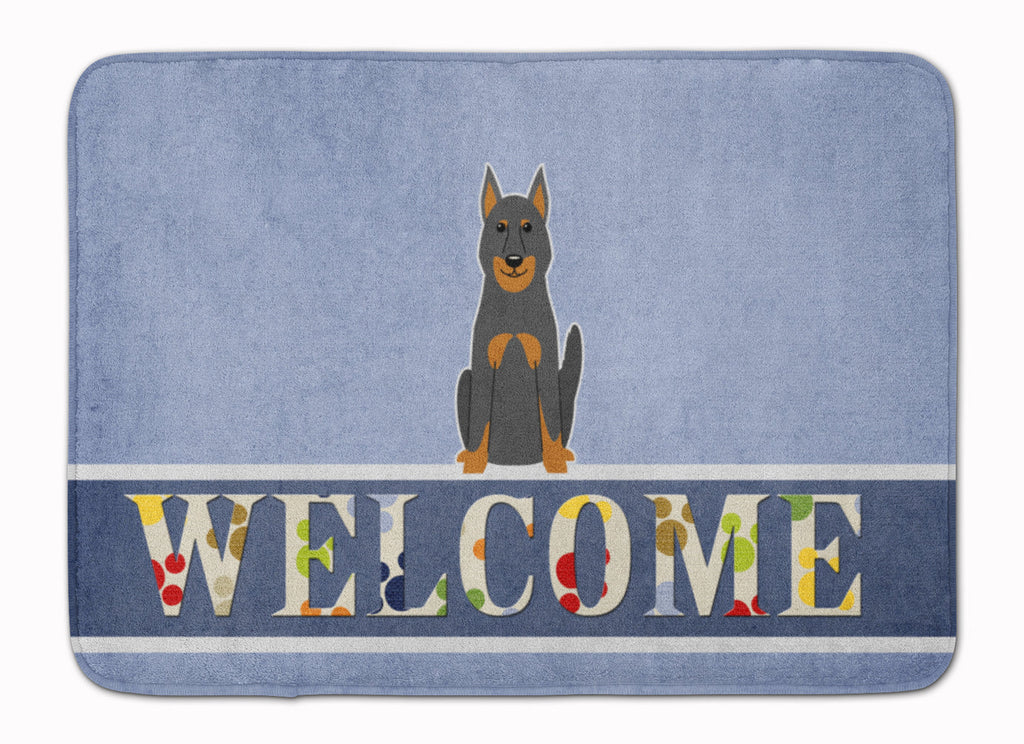 Beauce Shepherd Dog Welcome Memory Foam Kitchen Mat Machine Washable Anti-Fatigue Cushion Comfort Bath or Kitchen Rug