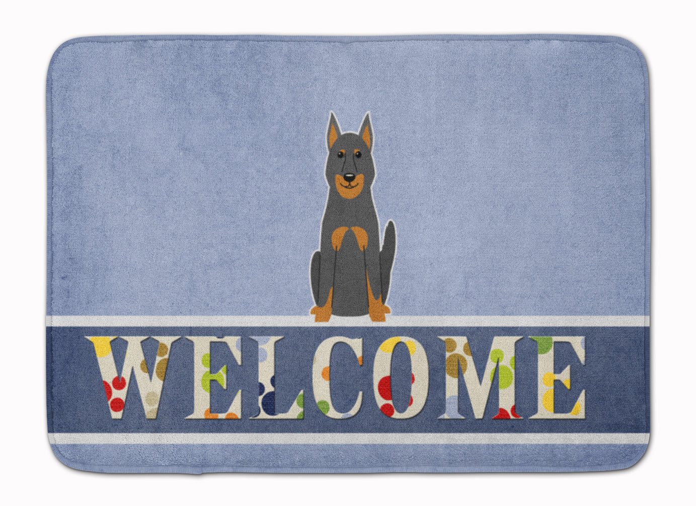 Beauce Shepherd Dog Welcome Memory Foam Kitchen Mat Machine Washable Anti-Fatigue Cushion Comfort Bath or Kitchen Rug