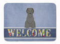 Briard Black Welcome Memory Foam Kitchen Mat Machine Washable Anti-Fatigue Cushion Comfort Bath or Kitchen Rug