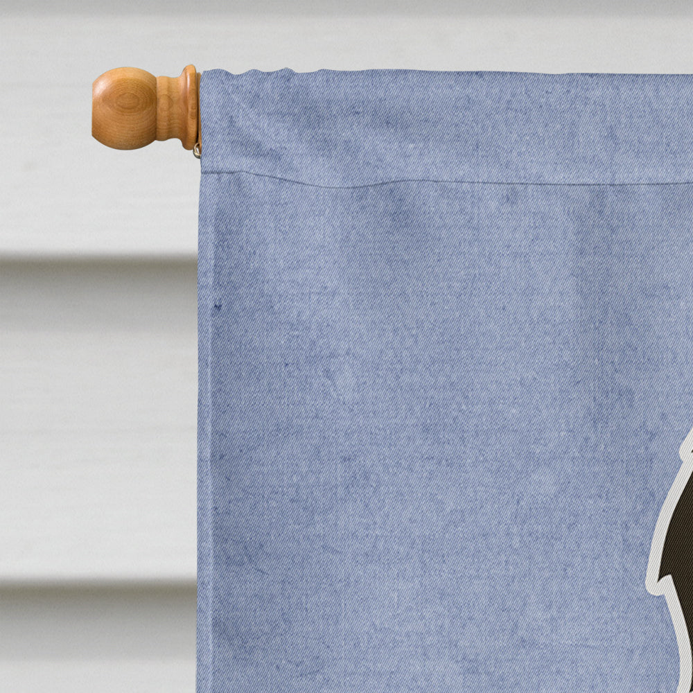 Briard Brown Welcome House Flag 28x40 Porch Sleeve Pole Decorative Outside Yard Banner Artwork Wall Hanging, Polyester