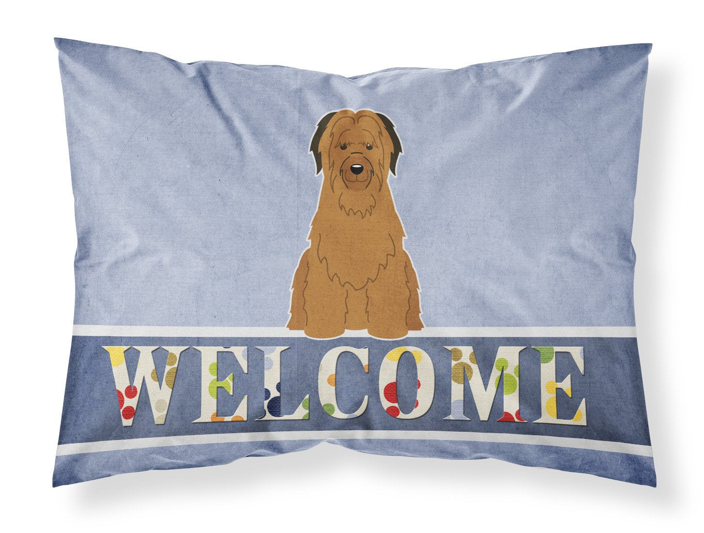 Briard Brown Welcome Standard Pillowcase Lightweight Super Soft Easy Care Decorative Artwork Pillowcase, Standard