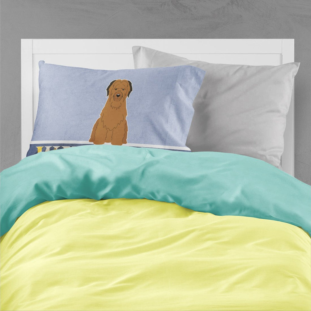 Briard Brown Welcome Standard Pillowcase Lightweight Super Soft Easy Care Decorative Artwork Pillowcase, Standard