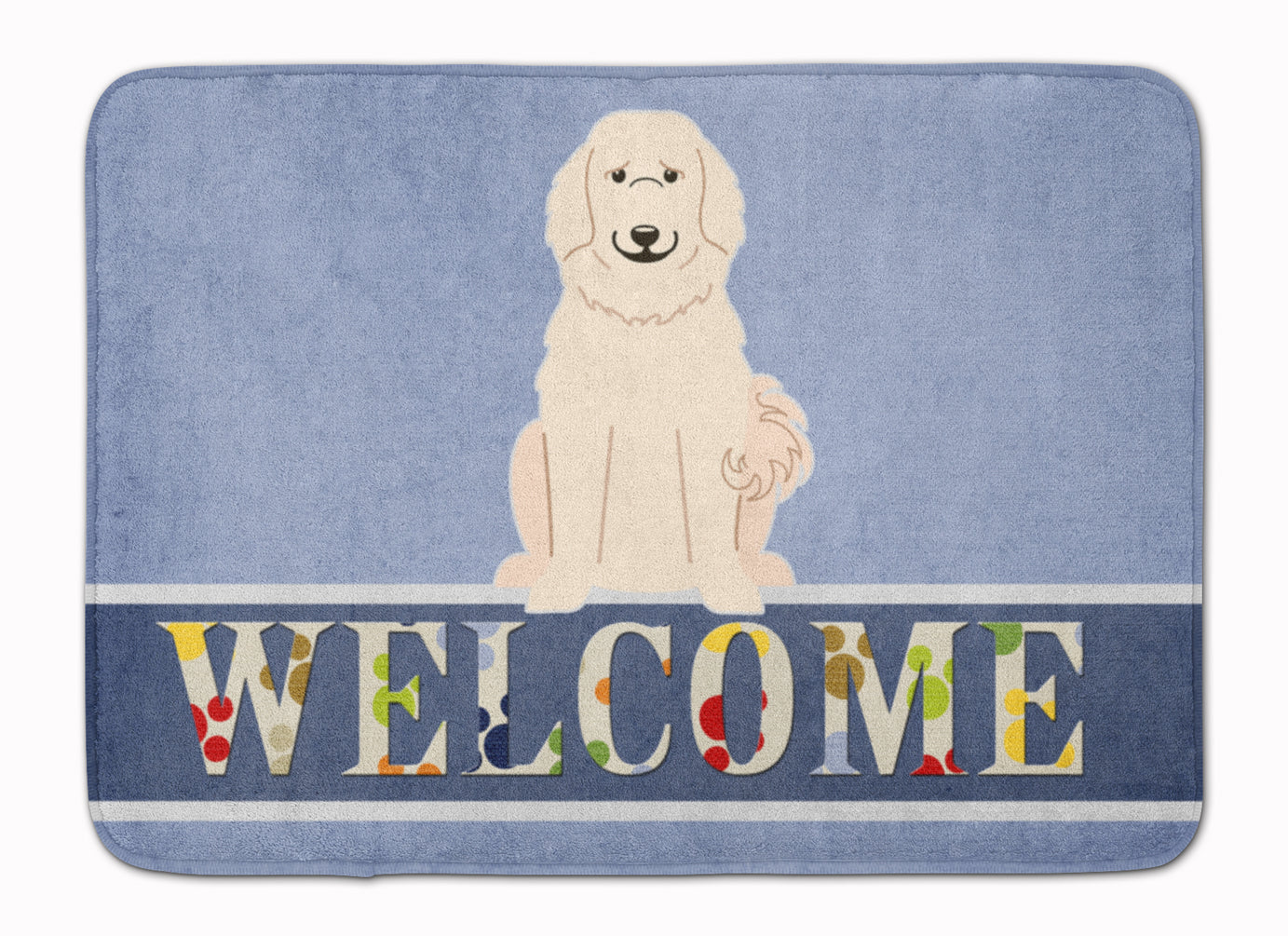 Great Pyrenese Welcome Memory Foam Kitchen Mat Machine Washable Anti-Fatigue Cushion Comfort Bath or Kitchen Rug