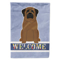 Bullmastiff Welcome House Flag 28x40 Porch Sleeve Pole Decorative Outside Yard Banner Artwork Wall Hanging, Polyester