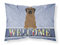 Bullmastiff Welcome Standard Pillowcase Lightweight Super Soft Easy Care Decorative Artwork Pillowcase, Standard
