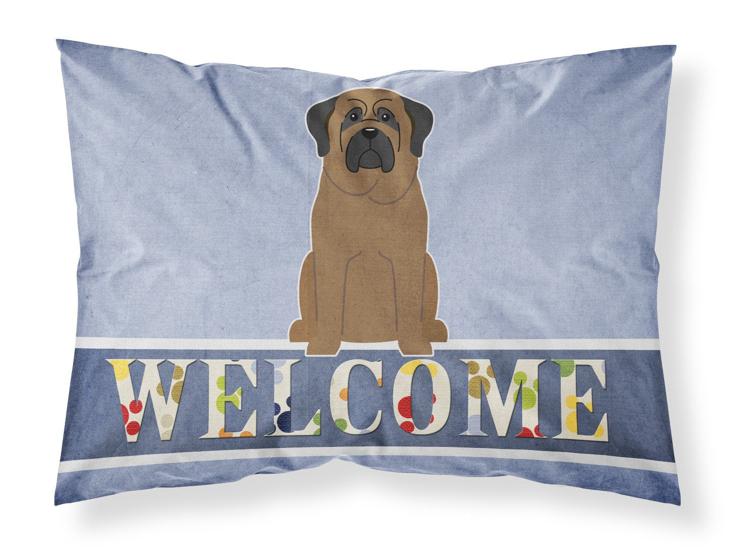 Bullmastiff Welcome Standard Pillowcase Lightweight Super Soft Easy Care Decorative Artwork Pillowcase, Standard