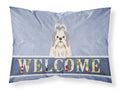 Shih Tzu Silver White Welcome Standard Pillowcase Lightweight Super Soft Easy Care Decorative Artwork Pillowcase, Standard