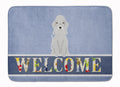 Bedlington Terrier Blue Welcome Memory Foam Kitchen Mat Machine Washable Anti-Fatigue Cushion Comfort Bath or Kitchen Rug