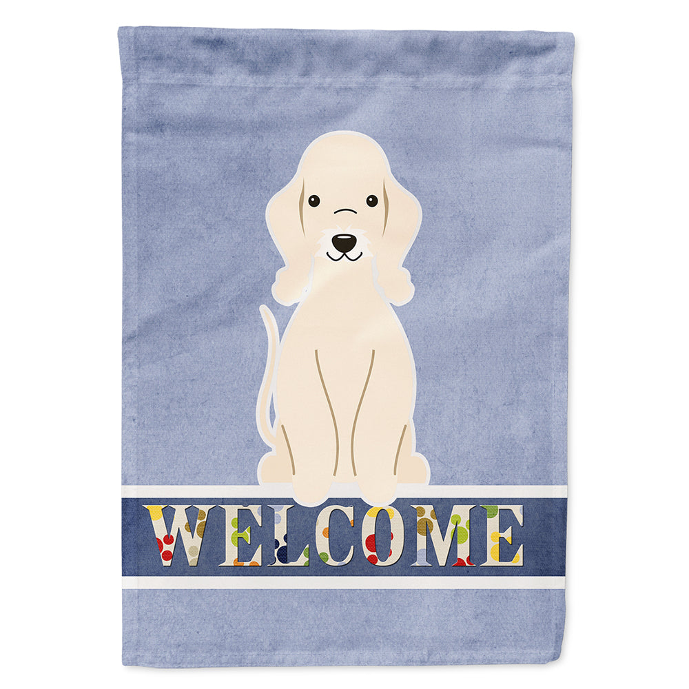 Bedlington Terrier Sandy Welcome House Flag 28x40 Porch Sleeve Pole Decorative Outside Yard Banner Artwork Wall Hanging, Polyester