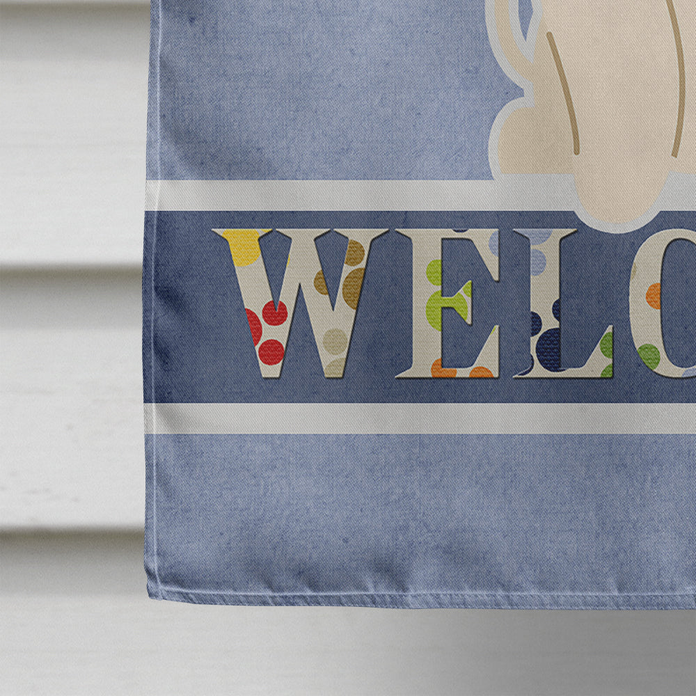 Bedlington Terrier Sandy Welcome House Flag 28x40 Porch Sleeve Pole Decorative Outside Yard Banner Artwork Wall Hanging, Polyester