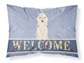 Bedlington Terrier Sandy Welcome Standard Pillowcase Lightweight Super Soft Easy Care Decorative Artwork Pillowcase, Standard