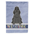 Cocker Spaniel Black Welcome House Flag 28x40 Porch Sleeve Pole Decorative Outside Yard Banner Artwork Wall Hanging, Polyester