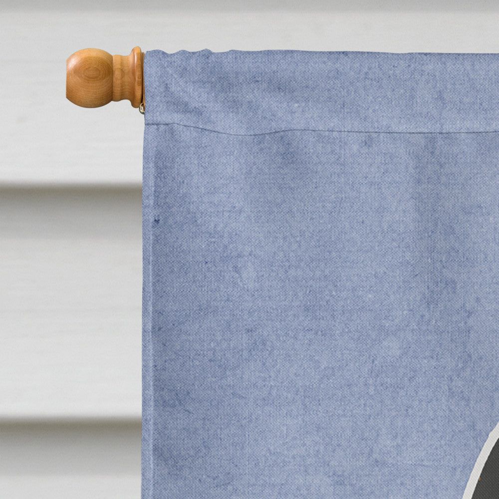 Cocker Spaniel Black Welcome House Flag 28x40 Porch Sleeve Pole Decorative Outside Yard Banner Artwork Wall Hanging, Polyester