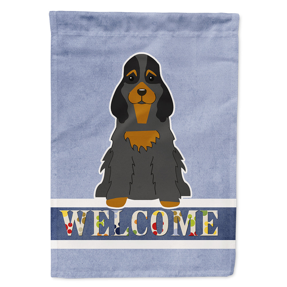 Cocker Spaniel Black Tan Welcome House Flag 28x40 Porch Sleeve Pole Decorative Outside Yard Banner Artwork Wall Hanging, Polyester