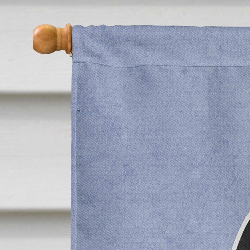 Cocker Spaniel Black Tan Welcome House Flag 28x40 Porch Sleeve Pole Decorative Outside Yard Banner Artwork Wall Hanging, Polyester