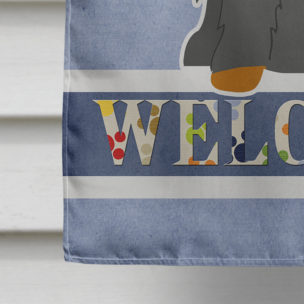 Cocker Spaniel Black Tan Welcome House Flag 28x40 Porch Sleeve Pole Decorative Outside Yard Banner Artwork Wall Hanging, Polyester