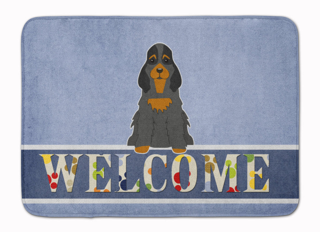 Cocker Spaniel Black Tan Welcome Memory Foam Kitchen Mat Machine Washable Anti-Fatigue Cushion Comfort Bath or Kitchen Rug