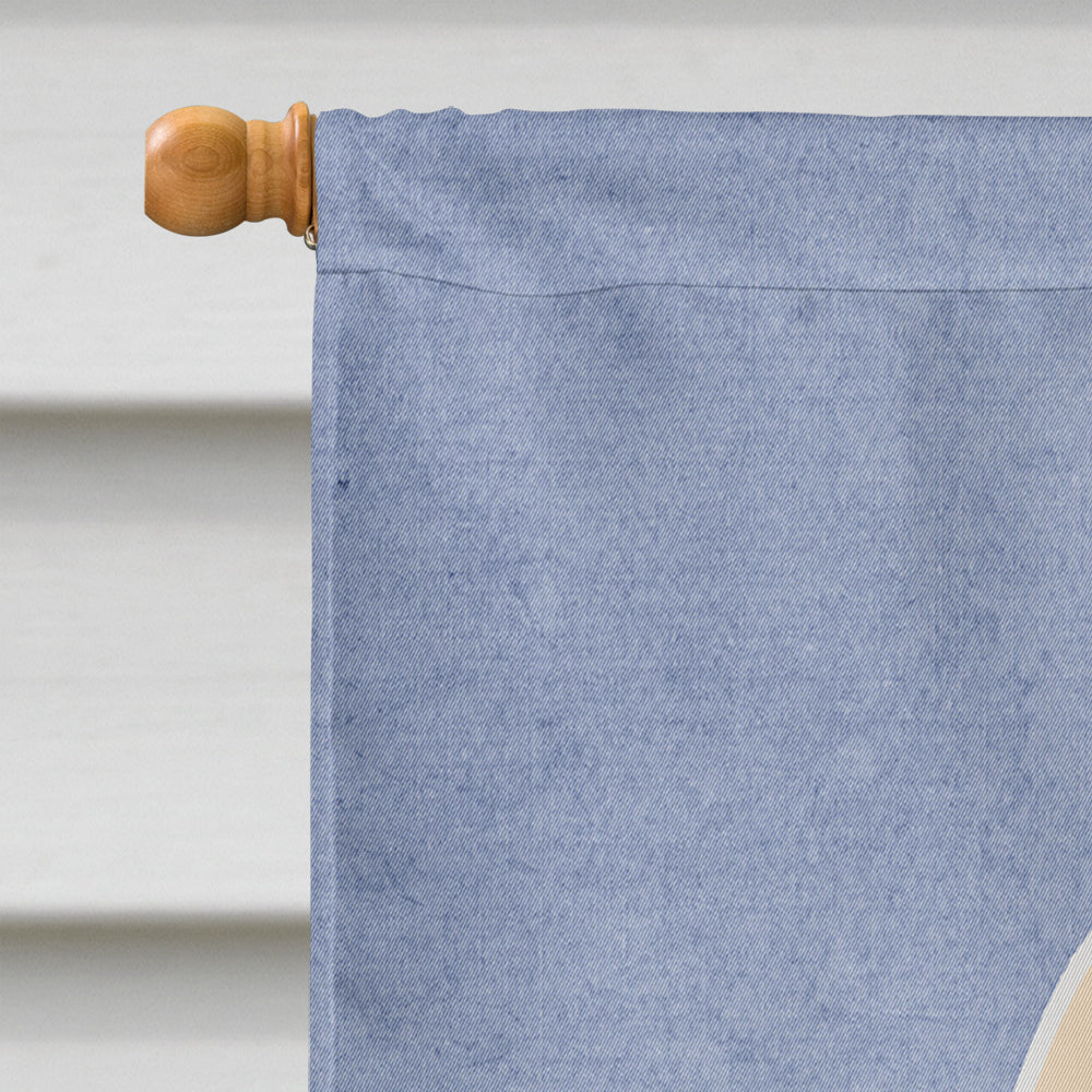 Cocker Spaniel Buff Welcome House Flag 28x40 Porch Sleeve Pole Decorative Outside Yard Banner Artwork Wall Hanging, Polyester