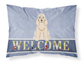 Cocker Spaniel Buff Welcome Standard Pillowcase Lightweight Super Soft Easy Care Decorative Artwork Pillowcase, Standard