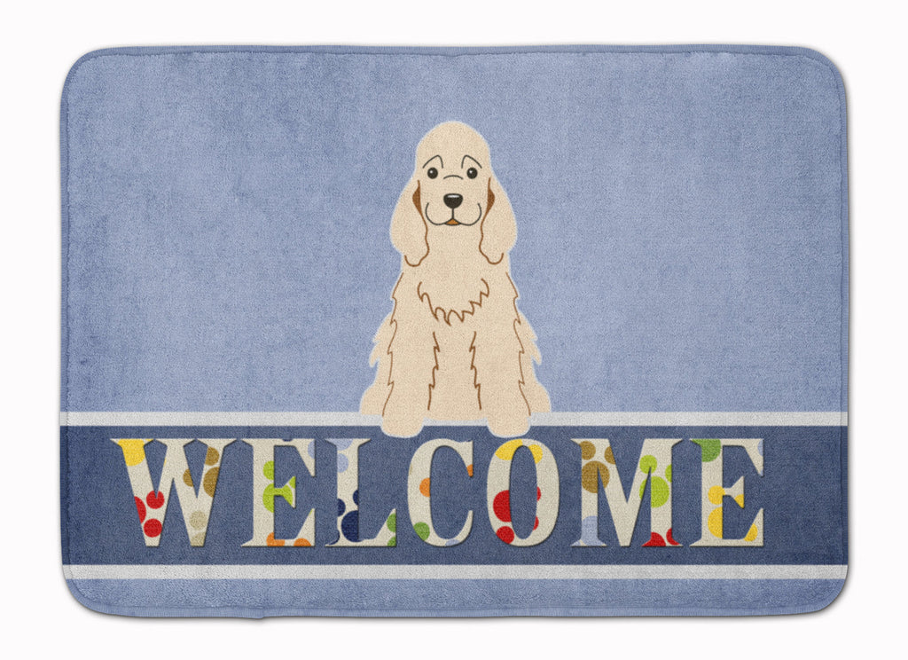 Cocker Spaniel Buff Welcome Memory Foam Kitchen Mat Machine Washable Anti-Fatigue Cushion Comfort Bath or Kitchen Rug