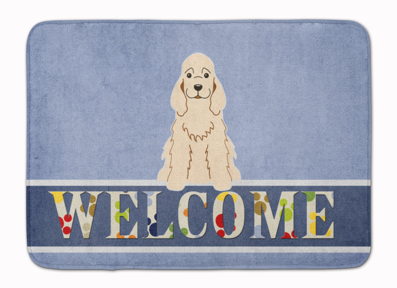 Cocker Spaniel Buff Welcome Memory Foam Kitchen Mat Machine Washable Anti-Fatigue Cushion Comfort Bath or Kitchen Rug