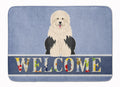 Old English Sheepdog Welcome Memory Foam Kitchen Mat Machine Washable Anti-Fatigue Cushion Comfort Bath or Kitchen Rug