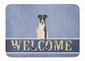 Smooth Fox Terrier Welcome Memory Foam Kitchen Mat Machine Washable Anti-Fatigue Cushion Comfort Bath or Kitchen Rug