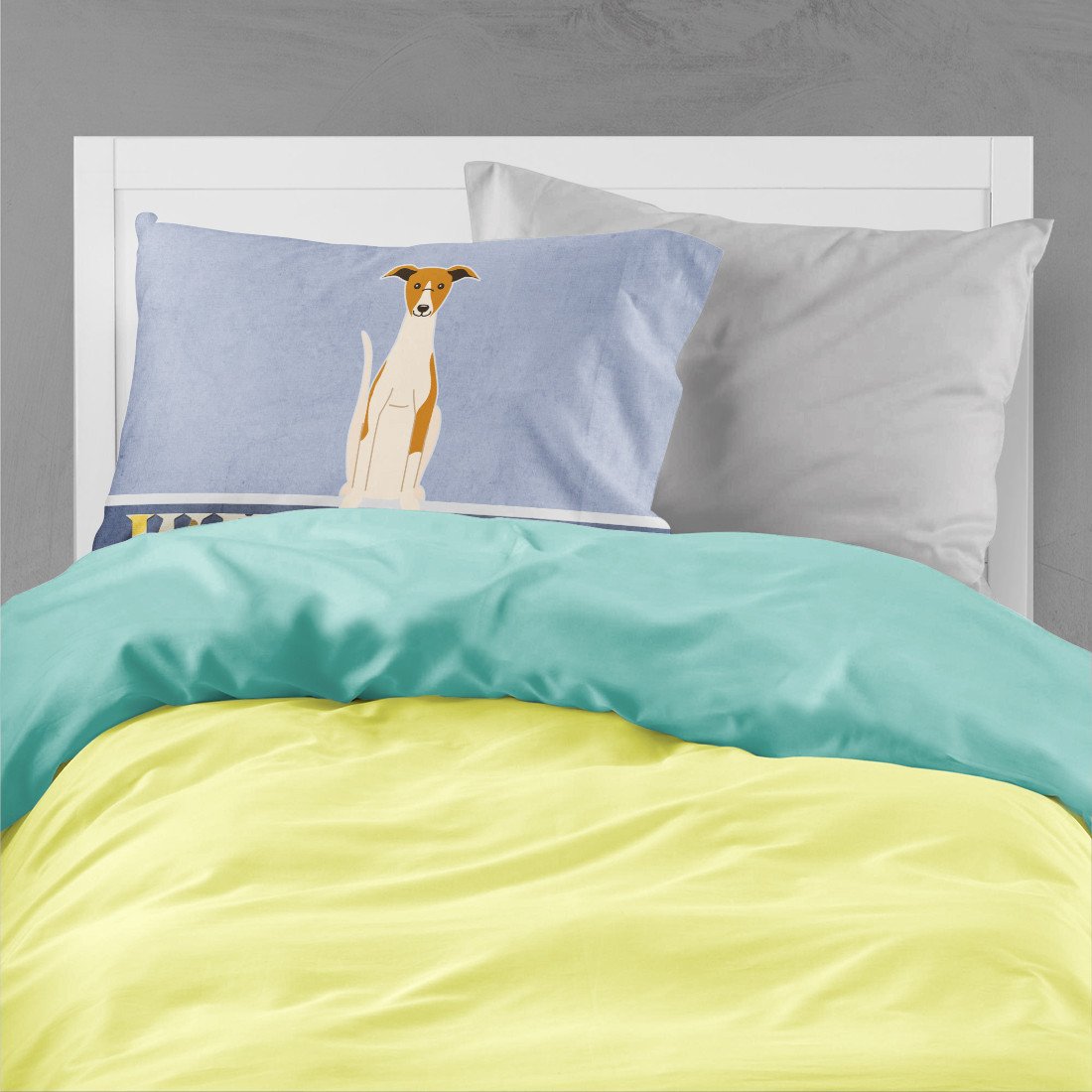 Whippet Welcome Standard Pillowcase Lightweight Super Soft Easy Care Decorative Artwork Pillowcase, Standard