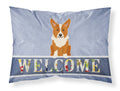Corgi Welcome Standard Pillowcase Lightweight Super Soft Easy Care Decorative Artwork Pillowcase, Standard