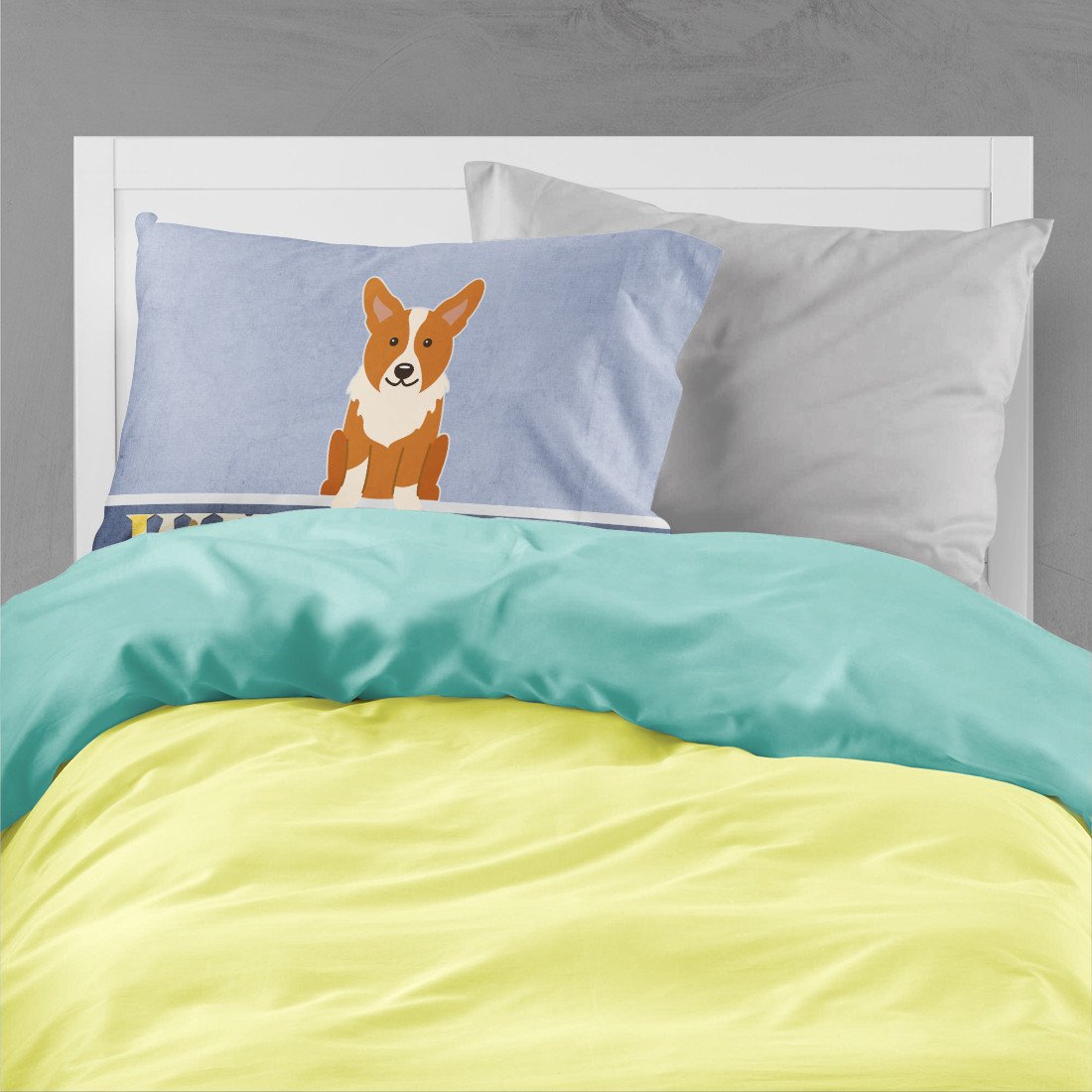 Corgi Welcome Standard Pillowcase Lightweight Super Soft Easy Care Decorative Artwork Pillowcase, Standard