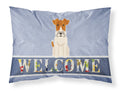 Wire Fox Terrier Welcome Standard Pillowcase Lightweight Super Soft Easy Care Decorative Artwork Pillowcase, Standard
