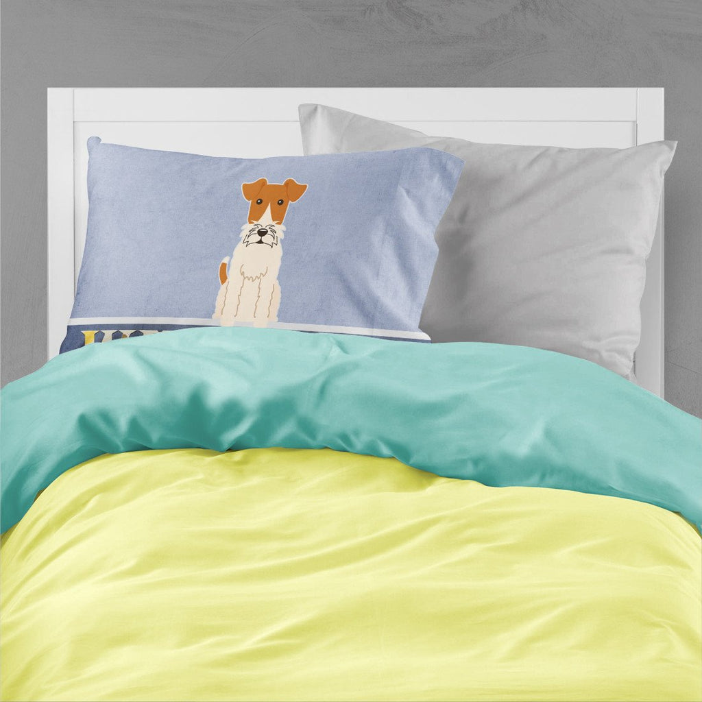 Wire Fox Terrier Welcome Standard Pillowcase Lightweight Super Soft Easy Care Decorative Artwork Pillowcase, Standard