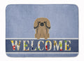 Pekingese Tan Welcome Memory Foam Kitchen Mat Machine Washable Anti-Fatigue Cushion Comfort Bath or Kitchen Rug