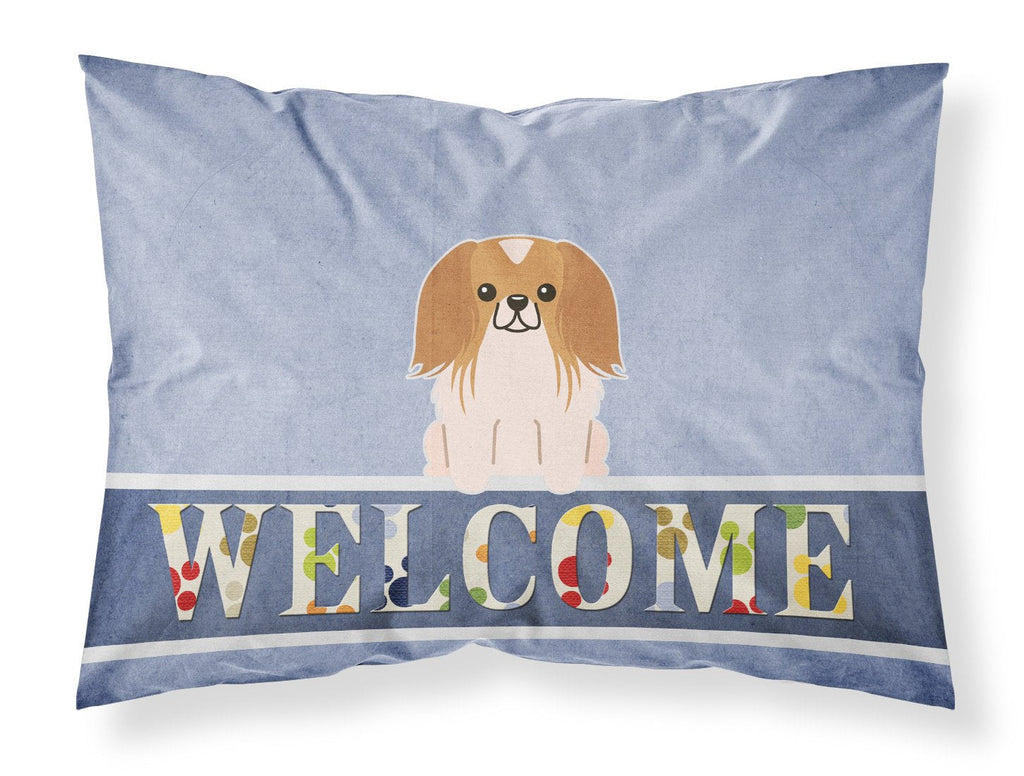 Pekingese Red White Welcome Standard Pillowcase Lightweight Super Soft Easy Care Decorative Artwork Pillowcase, Standard