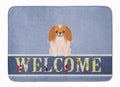 Pekingese Red White Welcome Memory Foam Kitchen Mat Machine Washable Anti-Fatigue Cushion Comfort Bath or Kitchen Rug