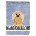Pekingese Fawn Sable Welcome House Flag 28x40 Porch Sleeve Pole Decorative Outside Yard Banner Artwork Wall Hanging, Polyester