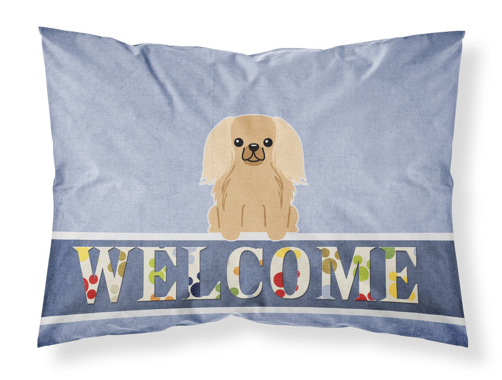 Pekingese Fawn Sable Welcome Standard Pillowcase Lightweight Super Soft Easy Care Decorative Artwork Pillowcase, Standard