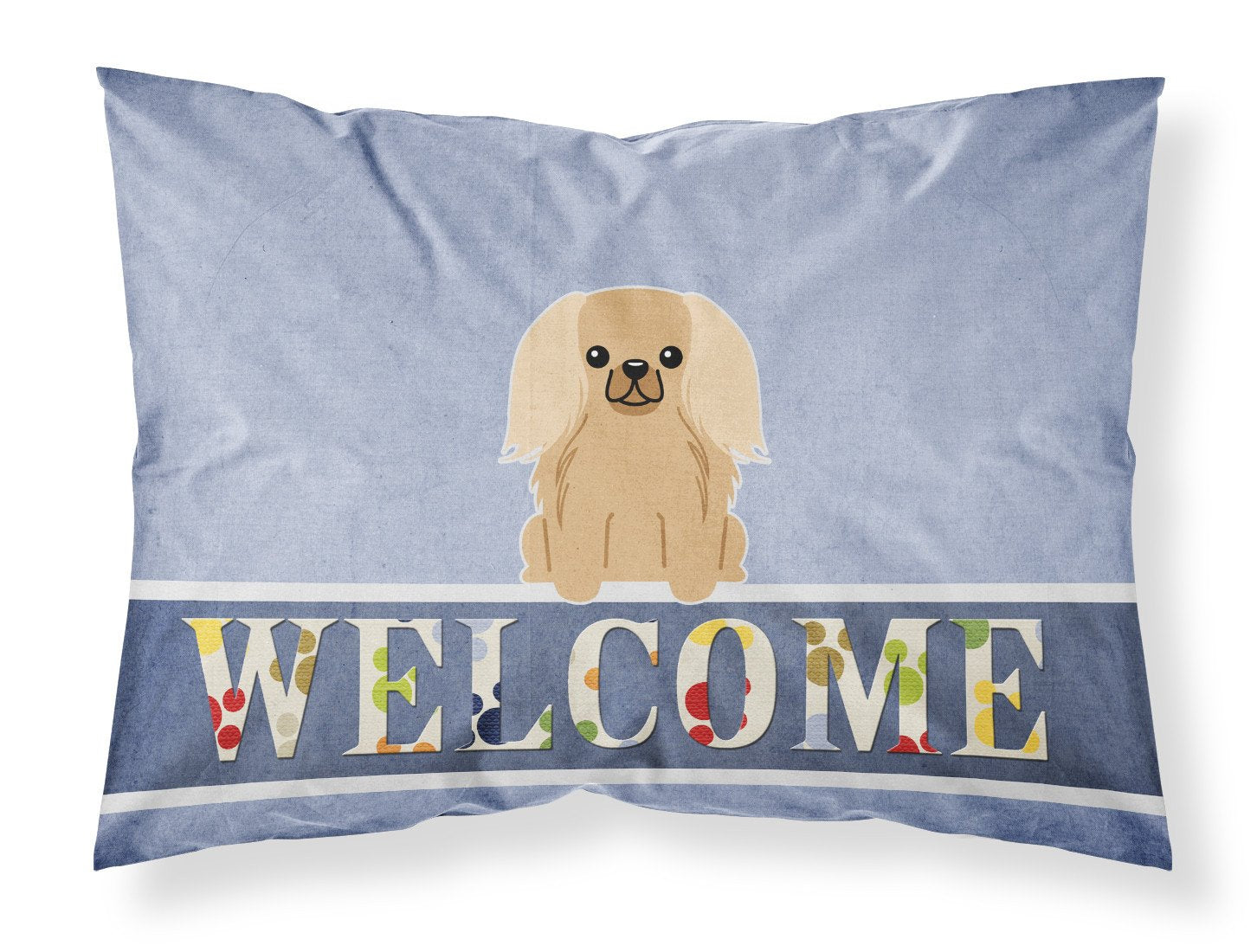 Pekingese Fawn Sable Welcome Standard Pillowcase Lightweight Super Soft Easy Care Decorative Artwork Pillowcase, Standard