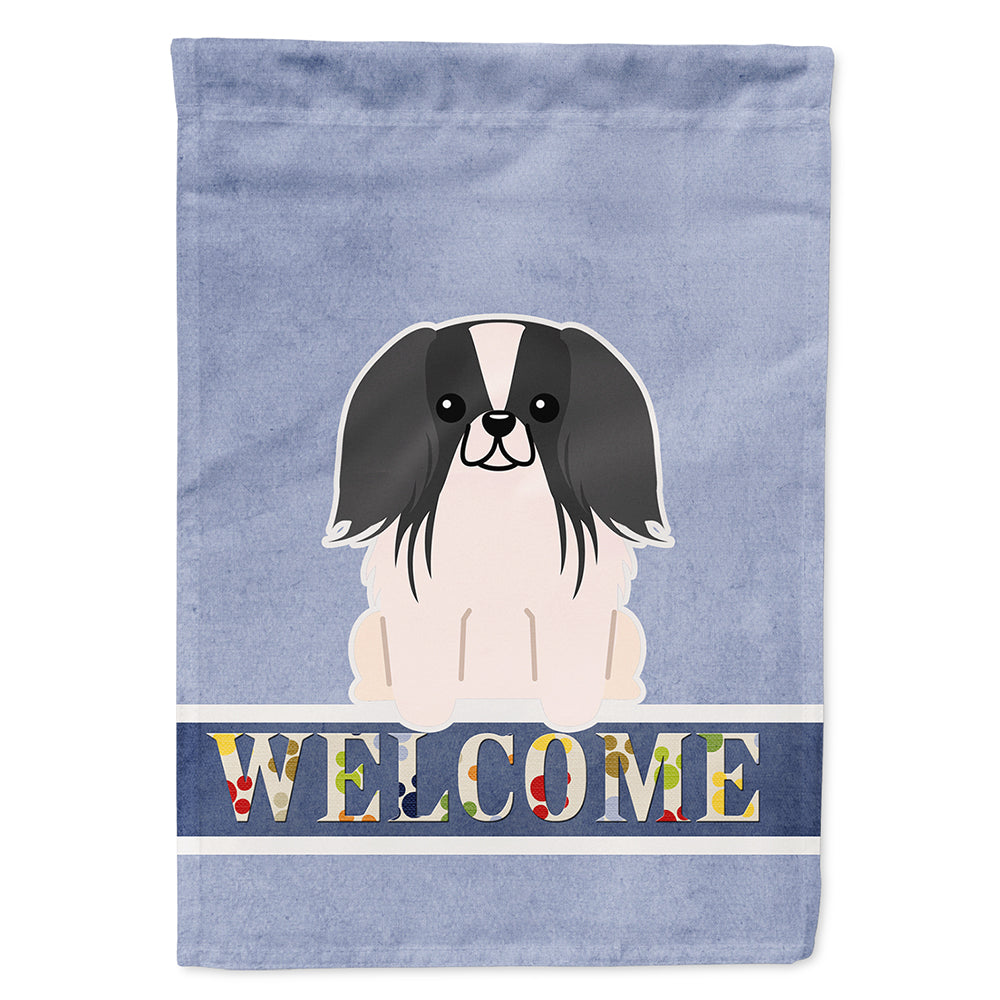 Pekingese Black White Welcome House Flag 28x40 Porch Sleeve Pole Decorative Outside Yard Banner Artwork Wall Hanging, Polyester