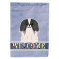 Pekingese Black White Welcome House Flag 28x40 Porch Sleeve Pole Decorative Outside Yard Banner Artwork Wall Hanging, Polyester