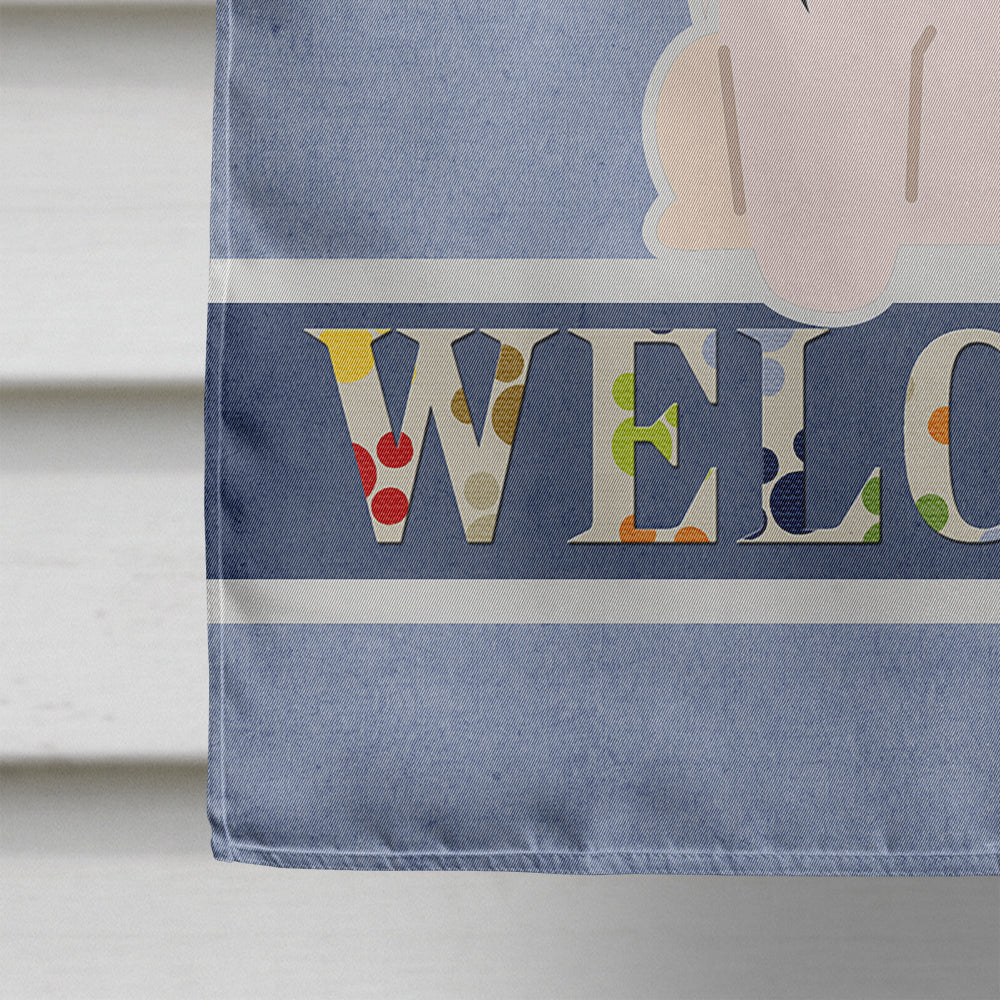 Pekingese Black White Welcome House Flag 28x40 Porch Sleeve Pole Decorative Outside Yard Banner Artwork Wall Hanging, Polyester