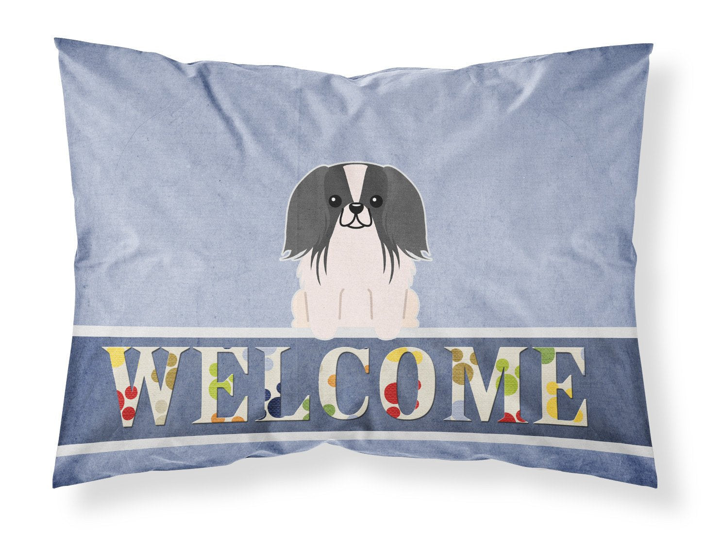 Pekingese Black White Welcome Standard Pillowcase Lightweight Super Soft Easy Care Decorative Artwork Pillowcase, Standard